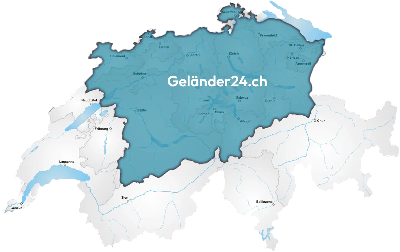 Geländer24.ch Landkarte